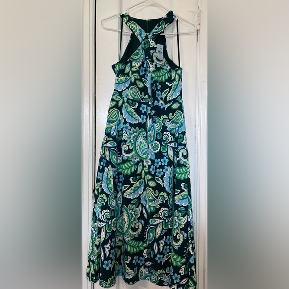 LOFT Green Paisley Halter Dress - Picture 2 of 10